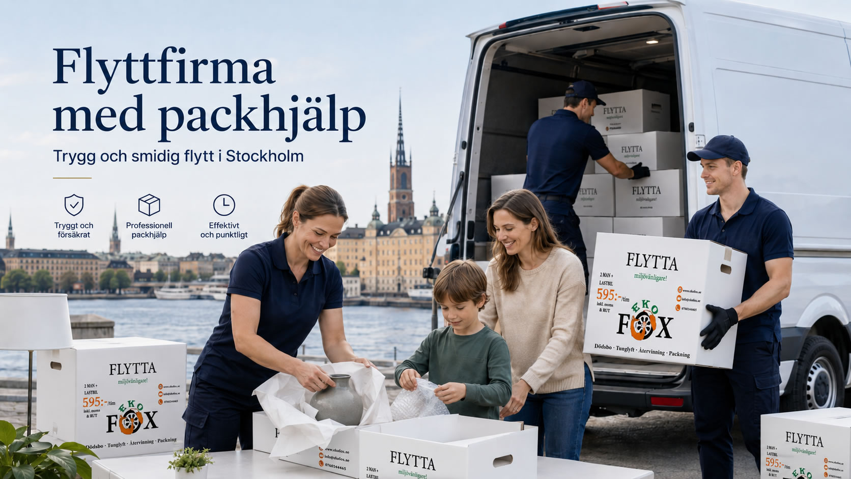Flyttfirma med packhjälp i Stockholm-
